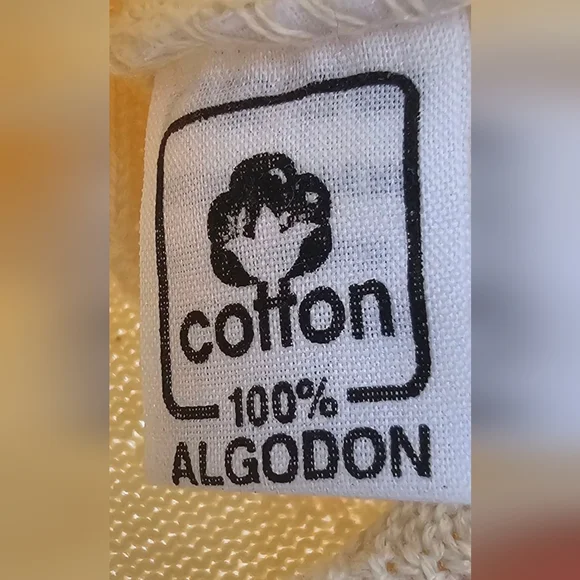 Cotton Salsa - Vintage Hand-Loomed In Peru 100% Cotton Sleeveless Top - Picture 6 of 9